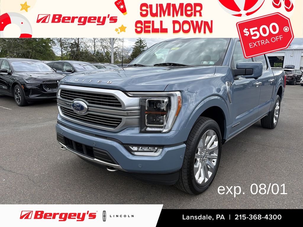Blue (Azure Gray Metallic) 2023 Ford F-150 Pickup Truck Four-Wheel Drive Automatic