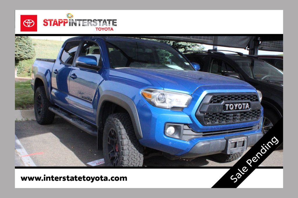 Blazing Blue Pearl 2016 Toyota Tacoma Double Cab V6 TRD Off Road 4WD Pickup Truck Four-Wheel Drive 6-Speed Automatic