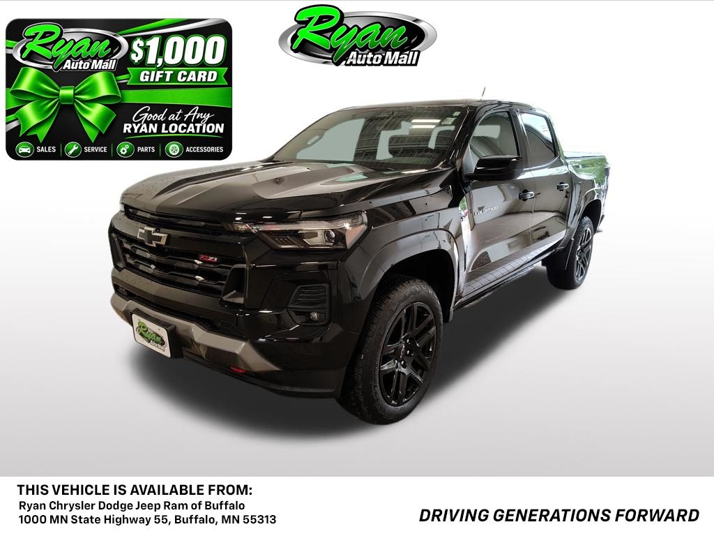 Black 2025 Chevrolet Colorado Pickup Truck Four-Wheel Drive 8-Speed Automatic