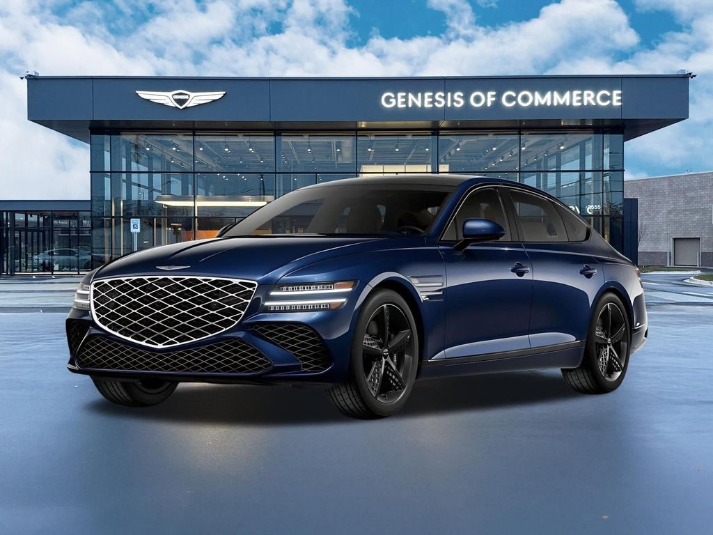 Capri Blue 2026 Genesis G80 3.5T Sport Prestige AWD Sedan All-Wheel Drive 8-Speed Automatic