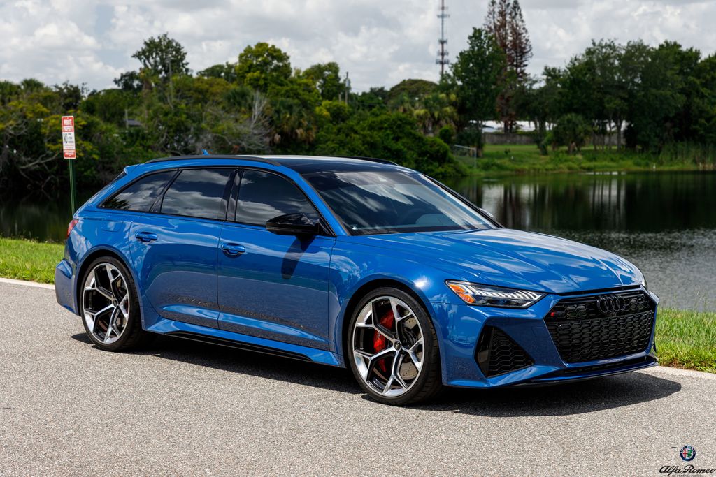 Blue Metallic 2025 Audi RS 6 Avant Wagon All-Wheel Drive 8-Speed Automatic