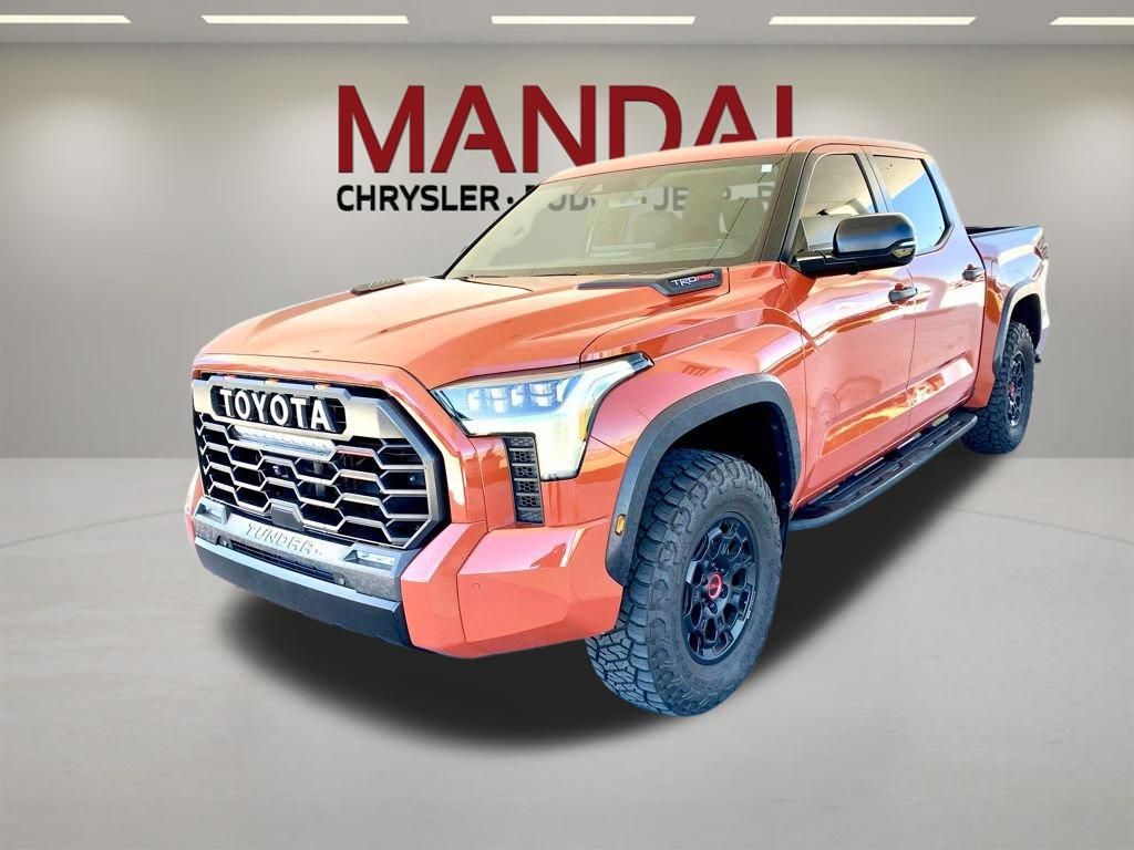 Burnt Orange 2024 Toyota Tundra Hybrid TRD Pro HV CrewMax Cab 4WD Pickup Truck Four-Wheel Drive Automatic