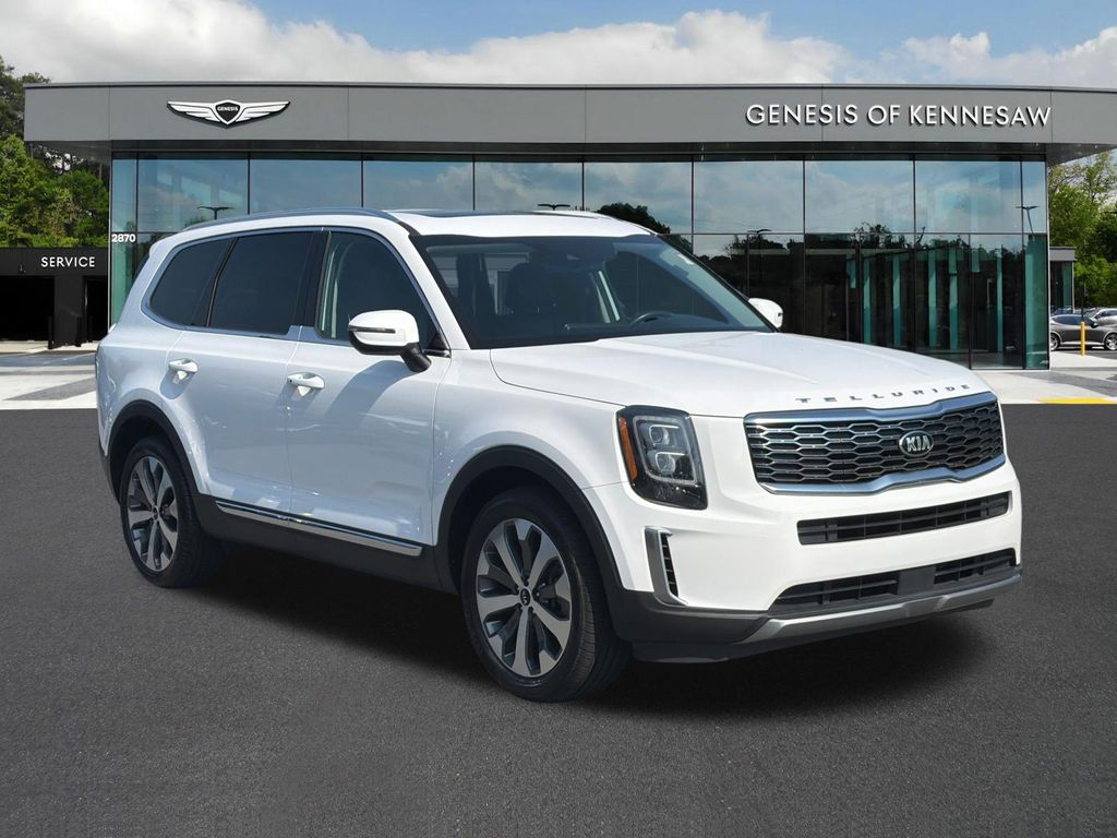 Glacial White Pearl 2021 Kia Telluride SUV / Crossover Front-Wheel Drive 8-Speed Automatic