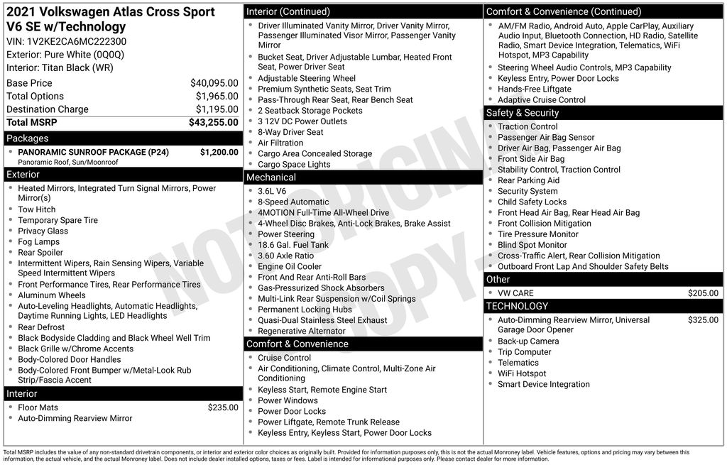 Used 2021 Volkswagen Atlas Cross Sport SUV