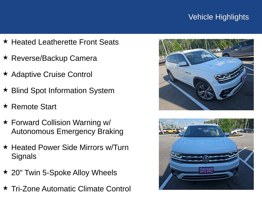 2019 Volkswagen Atlas V6 SE R-Line