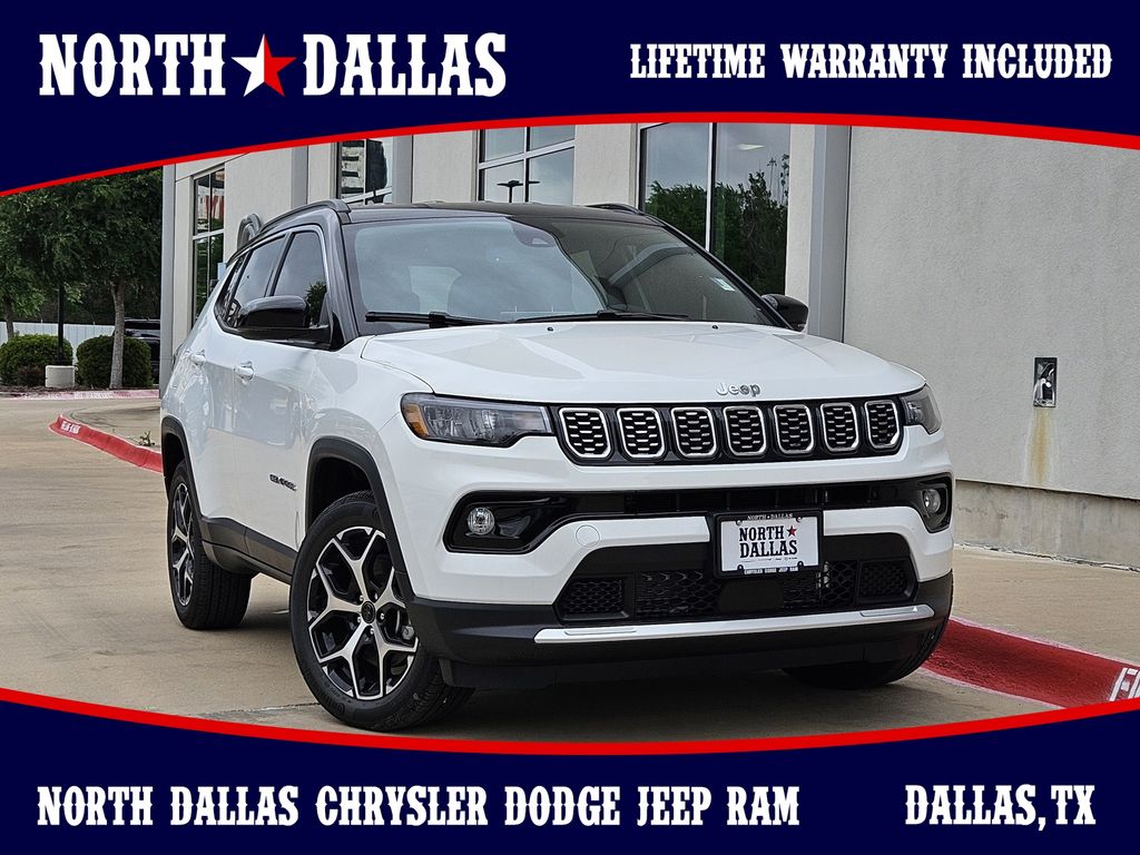 Bright White Clearcoat 2026 Jeep Compass Limited 4WD SUV / Crossover Four-Wheel Drive 8-Speed Automatic