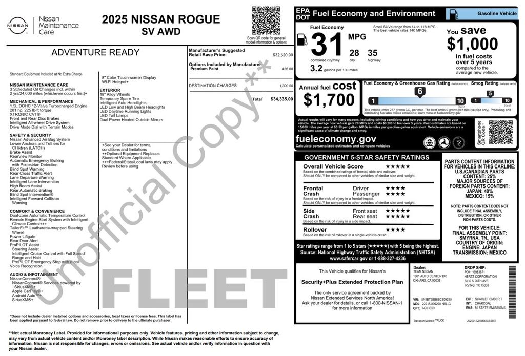 2025 Nissan Rogue SV Red at South Houston Nissan