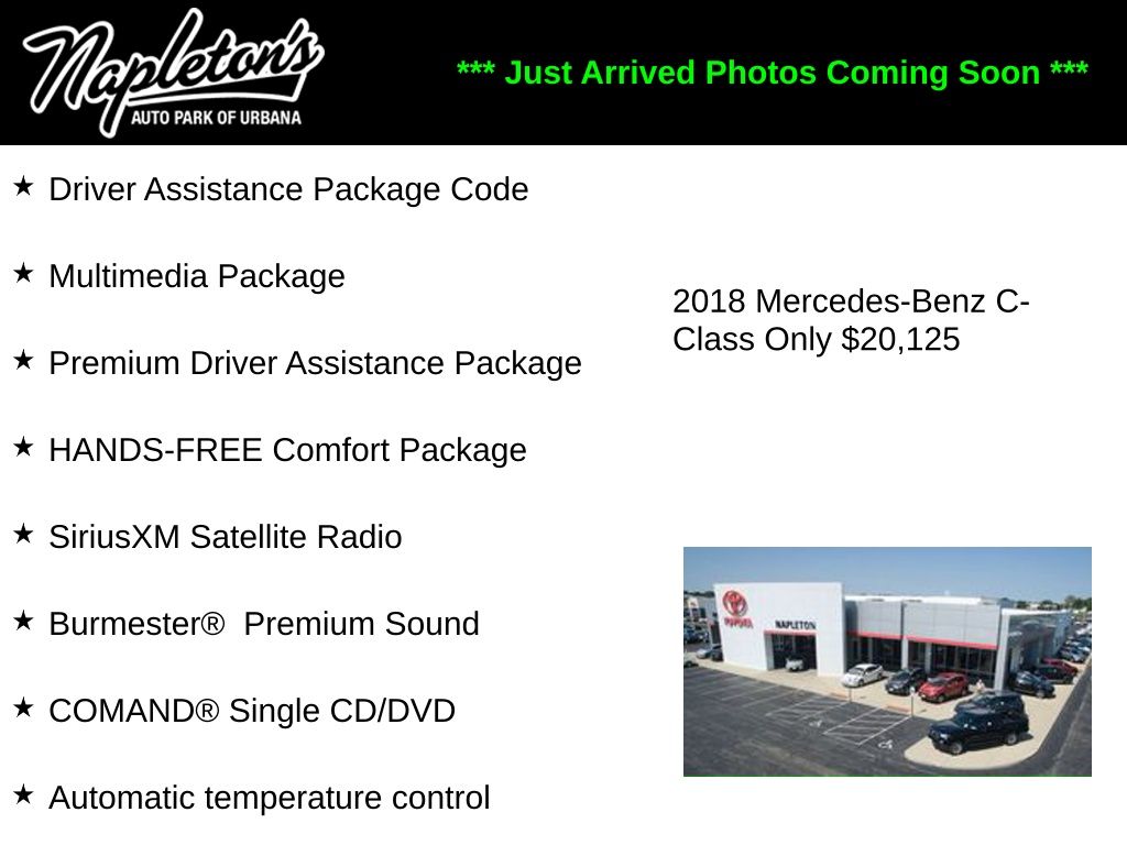 Selenite Gray Metallic 2018 Mercedes-Benz C-Class Sedan All-Wheel Drive 9-Speed Automatic