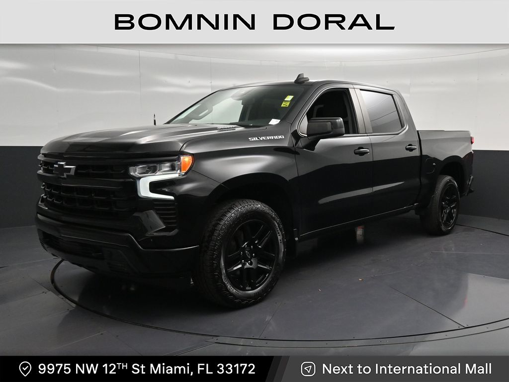 Black 2023 Chevrolet Silverado 1500 Pickup Truck Four-Wheel Drive Automatic