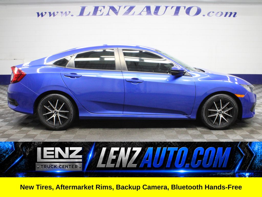 Aegean Blue Metallic 2017 Honda Civic Sedan Front-Wheel Drive Continuously Variable Transmission