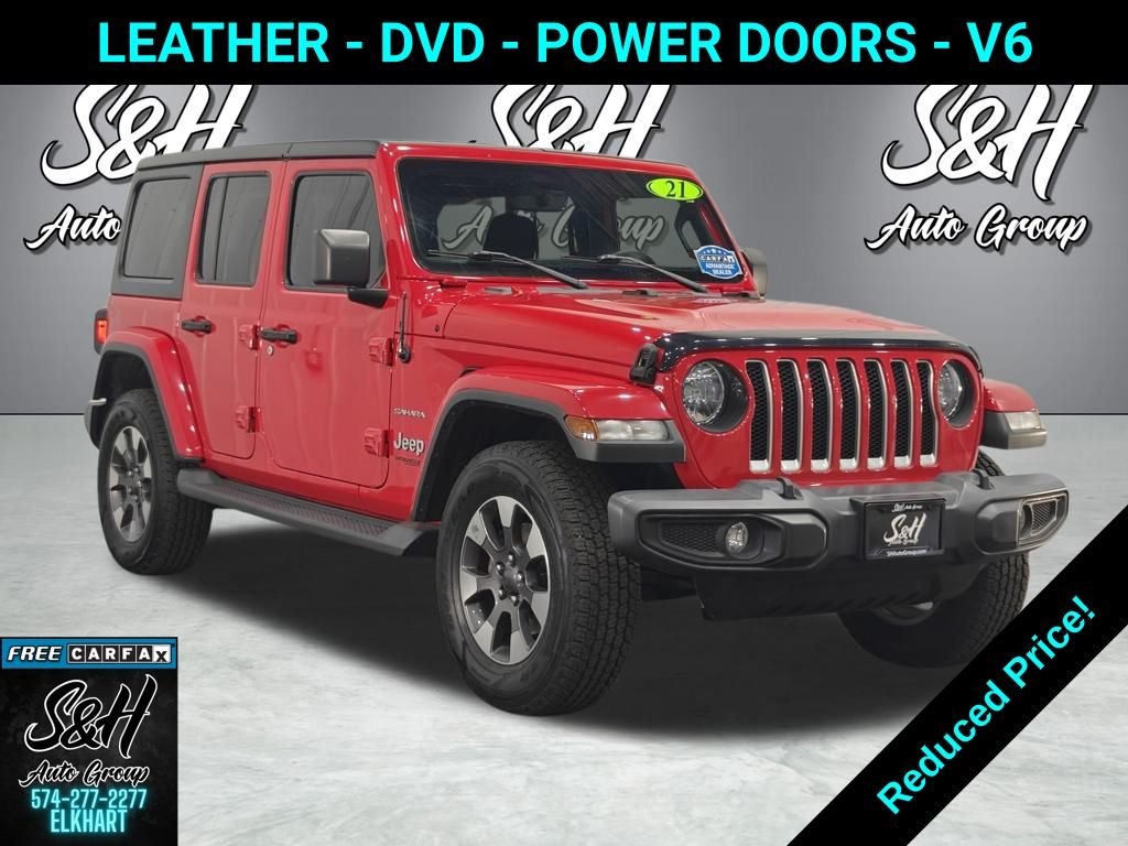 Firecracker Red Clearcoat 2021 Jeep Wrangler Unlimited Sahara 4WD SUV / Crossover Four-Wheel Drive 8-Speed Automatic