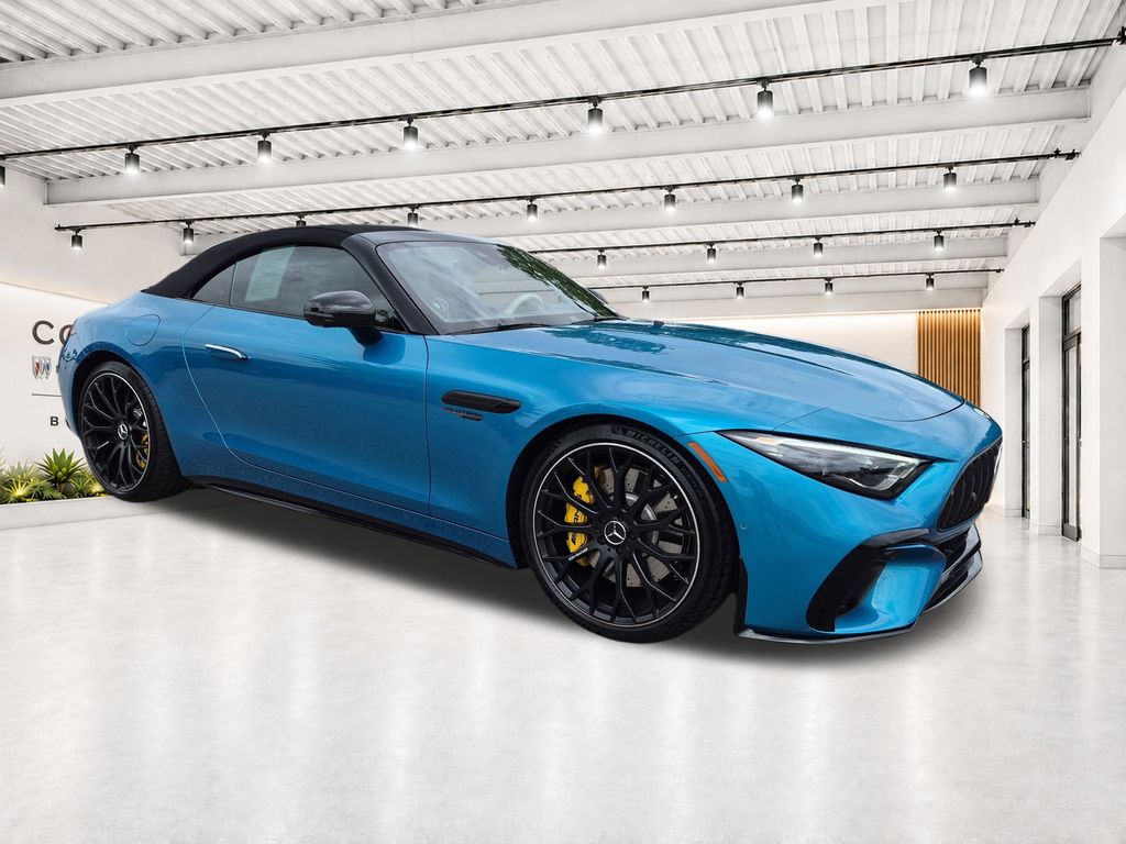 MANUFAKTUR Hyper Blue Metallic 2022 Mercedes-Benz SL-Class Convertible All-Wheel Drive 9-Speed Automatic