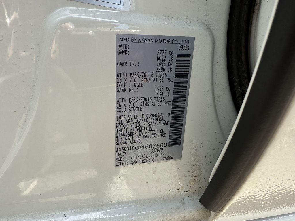 2025 Nissan Frontier S White at Bravo Nissan