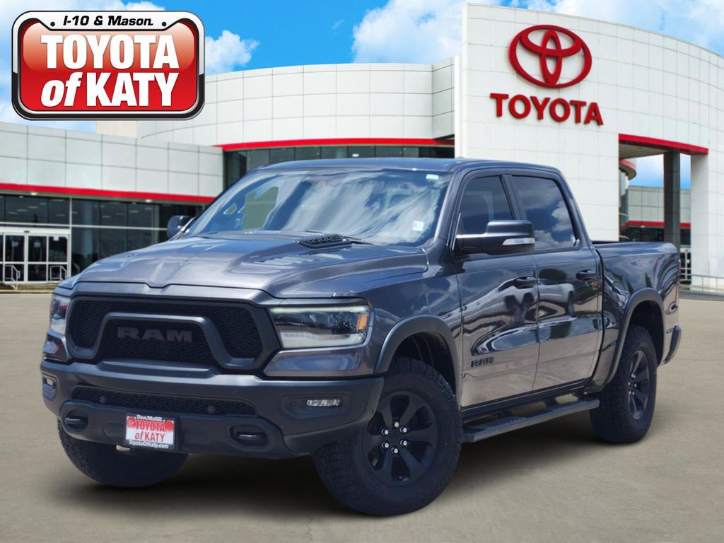 Crystal Metallic 2021 RAM 1500 Rebel Crew Cab 4WD Pickup Truck Four-Wheel Drive 8-Speed Automatic