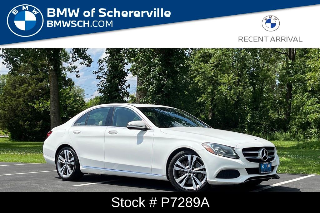 White 2018 Mercedes-Benz C-Class Sedan Rear-Wheel Drive 9-Speed Automatic