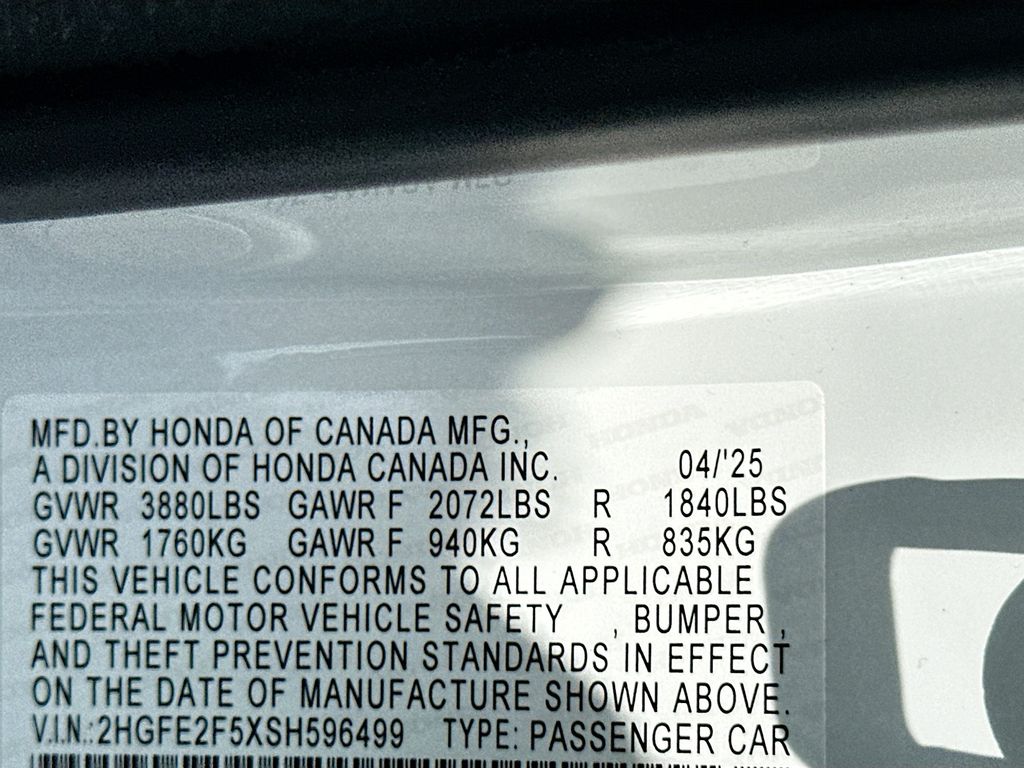 2025 Honda Civic Sport 22