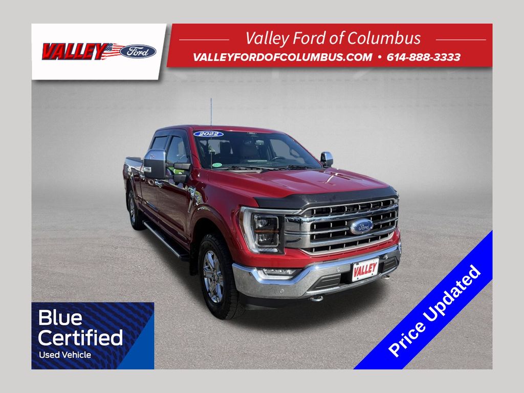 Red 2022 Ford F-150 Pickup Truck Four-Wheel Drive Automatic