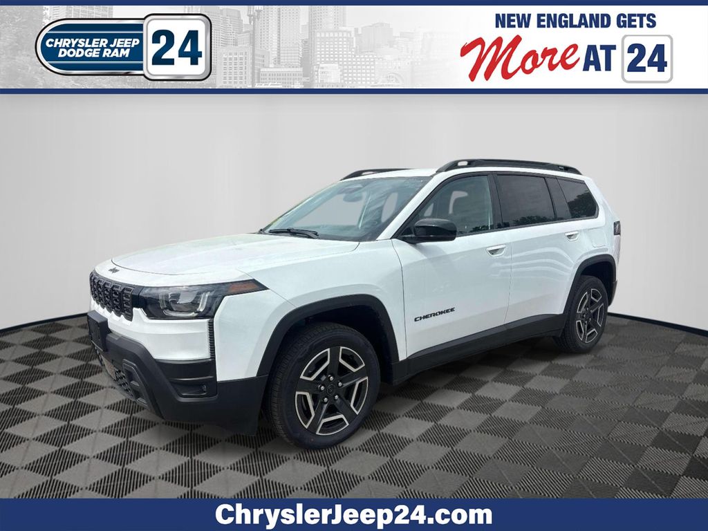 Bright White Clearcoat 2026 Jeep Cherokee SUV / Crossover Four-Wheel Drive Continuously Variable Transmission