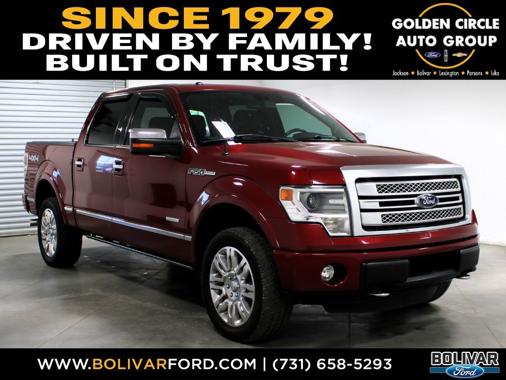 Ruby Red Metallic Tinted Clearcoat 2013 Ford F-150 Platinum SuperCrew 4WD Pickup Truck Four-Wheel Drive 6-Speed Automatic