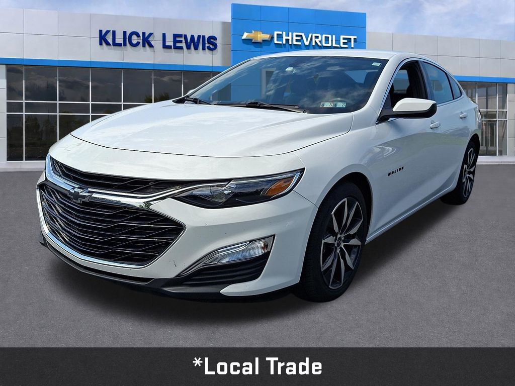 2021 Chevrolet Malibu RS White at Klick Lewis Buick Chevrolet