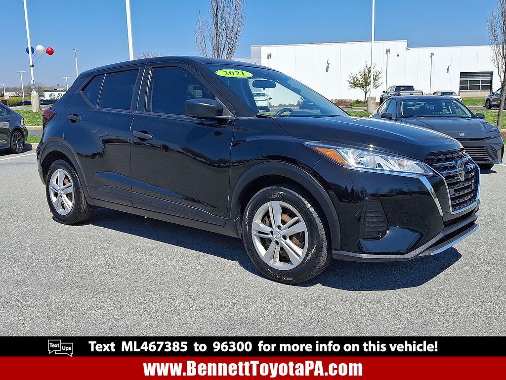 Super Black 2021 Nissan Kicks S FWD SUV / Crossover Front-Wheel Drive Continuously Variable Transmission