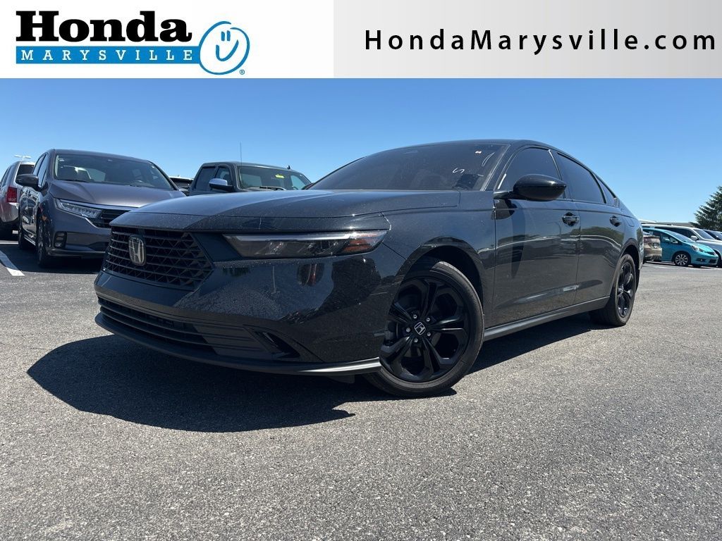 Crystal Black Pearl 2025 Honda Accord SE FWD Sedan Front-Wheel Drive Continuously Variable Transmission