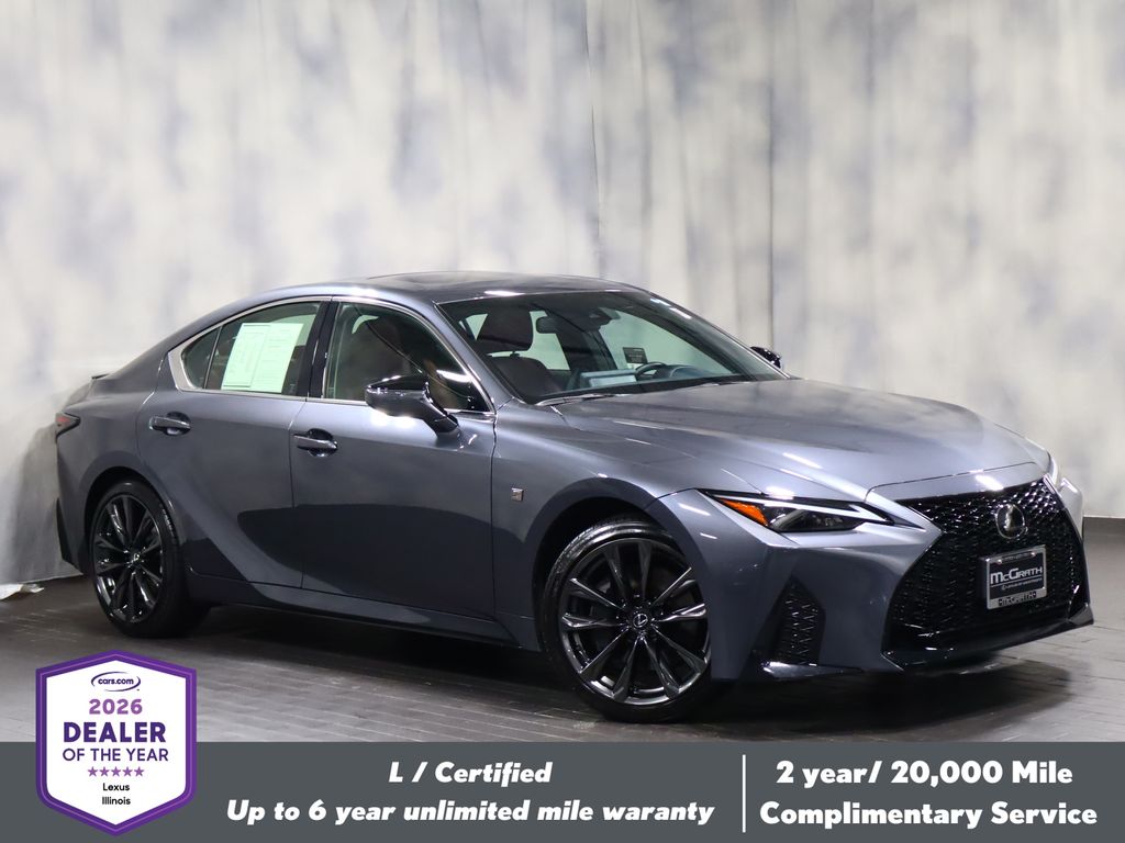 Cloudburst Gray 2024 Lexus IS 350 F Sport Design AWD Sedan All-Wheel Drive 6-Speed Automatic