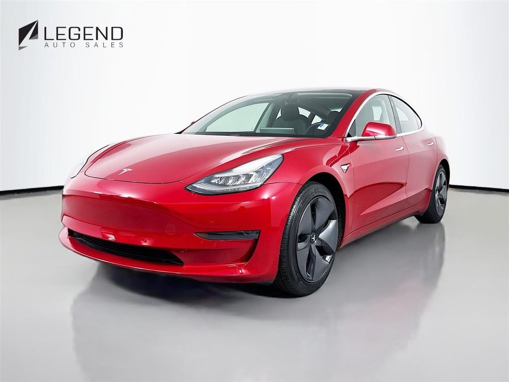 Red Multi-Coat 2018 Tesla Model 3 Long Range AWD Sedan All-Wheel Drive 1-Speed Automatic