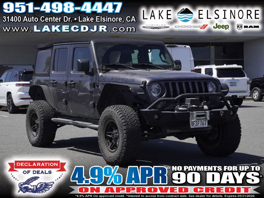 Gray (Granite Crystal Metallic Clearcoat) 2018 Jeep Wrangler Unlimited Sport S 4WD SUV / Crossover Four-Wheel Drive 8-Speed Automatic