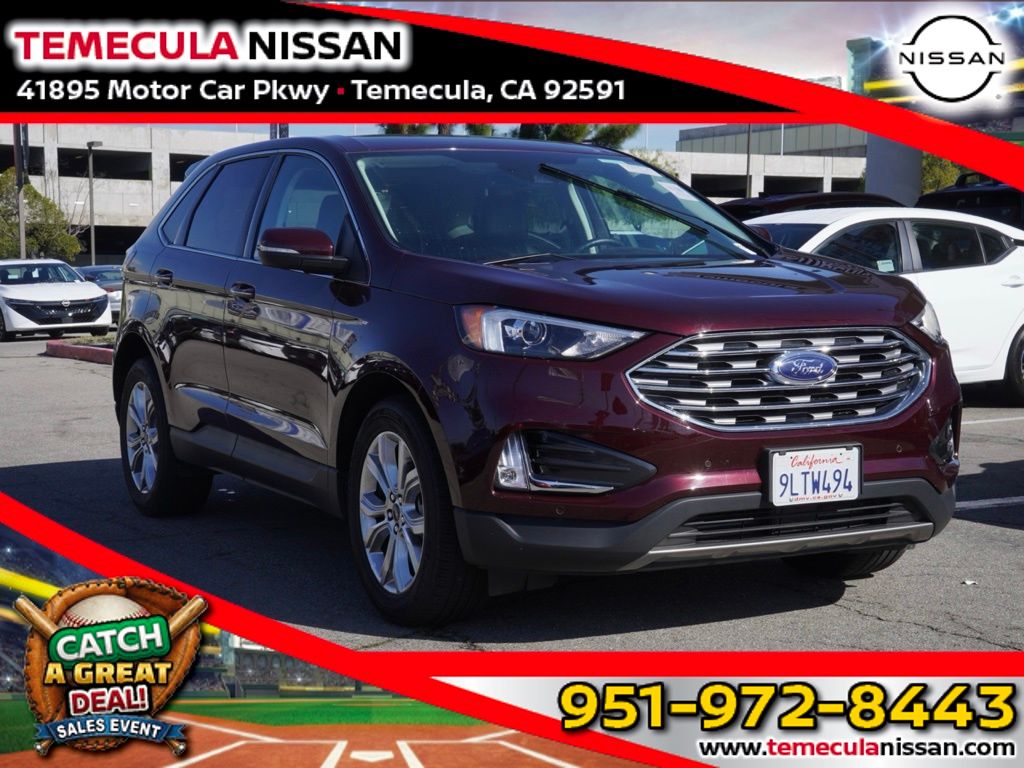 Red (Burgundy Velvet Metallic Tinted Clearcoat) 2024 Ford Edge Titanium AWD SUV / Crossover All-Wheel Drive 8-Speed Automatic