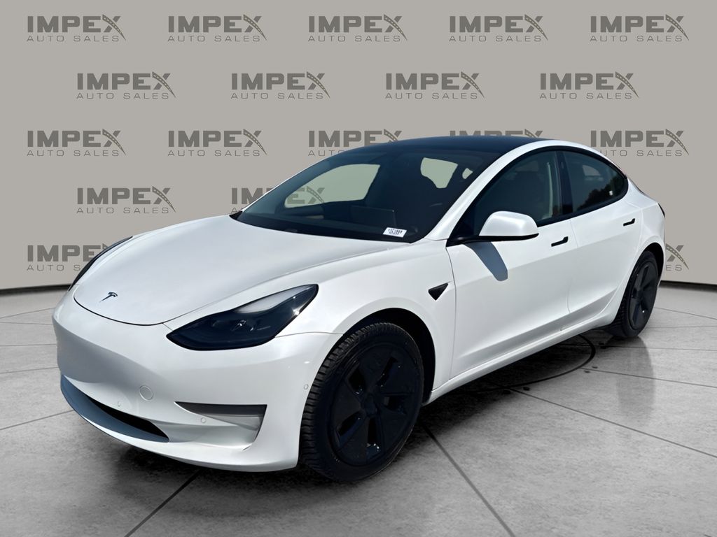 Pearl White Multi-Coat 2021 Tesla Model 3 Sedan Rear-Wheel Drive 1-Speed Automatic