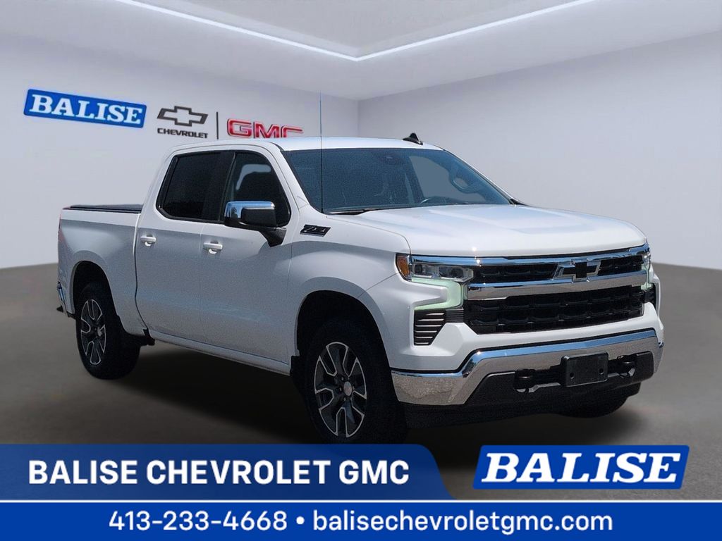 Summit White 2023 Chevrolet Silverado 1500 Pickup Truck Four-Wheel Drive Automatic
