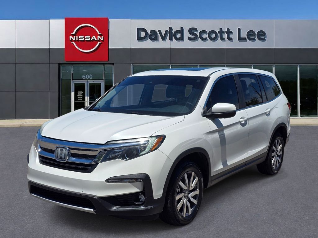 White 2021 Honda Pilot EX-L FWD SUV / Crossover Front-Wheel Drive 9-Speed Automatic