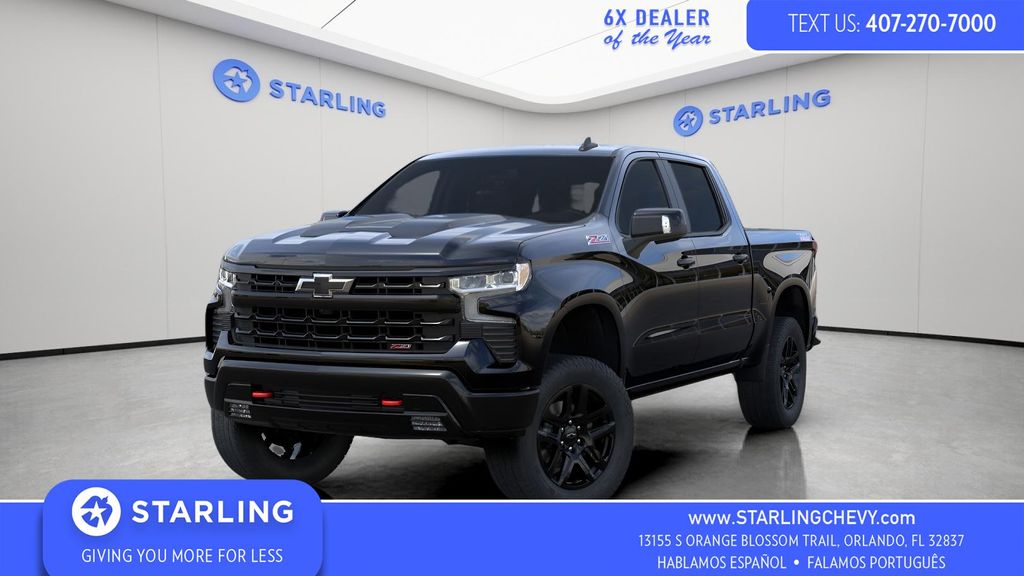 Black 2026 Chevrolet Silverado 1500 Pickup Truck Four-Wheel Drive Automatic