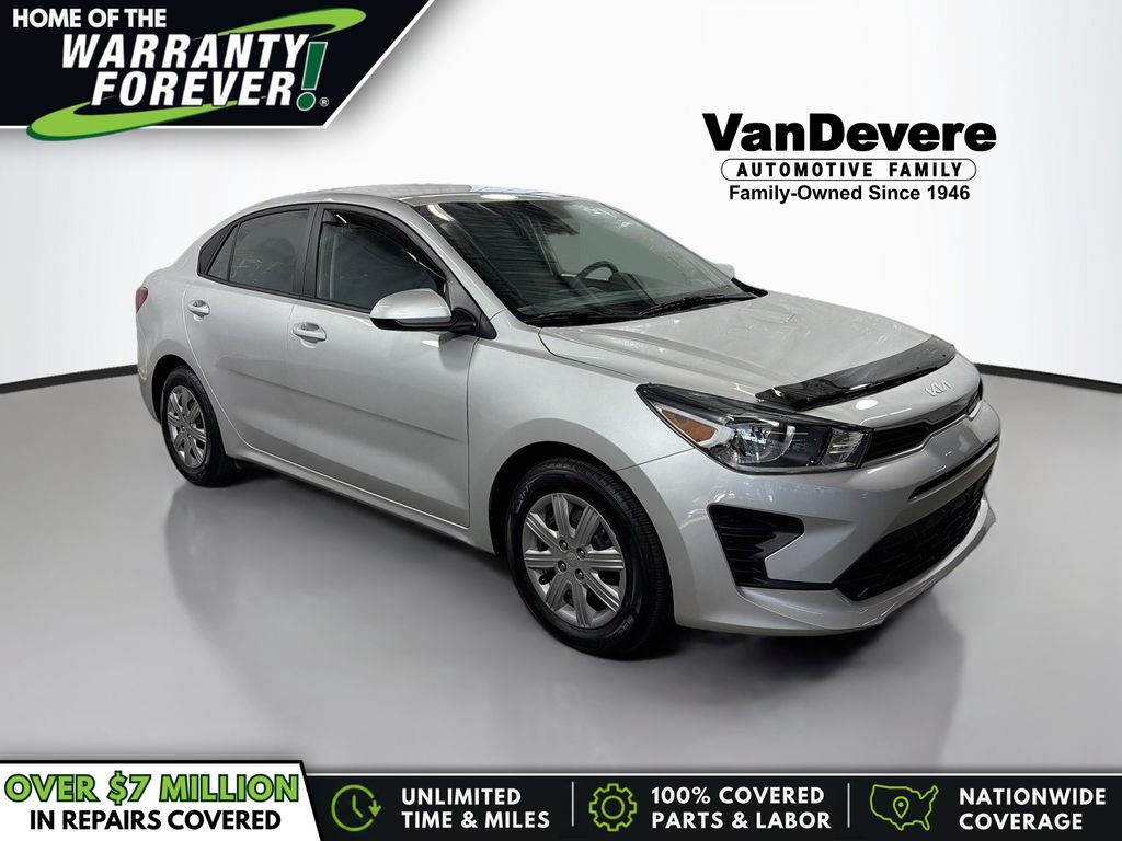 Silky Silver 2023 Kia Rio Sedan Front-Wheel Drive Continuously Variable Transmission