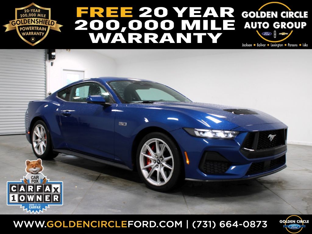 Atlas Blue Metallic 2024 Ford Mustang GT Premium Fastback RWD Coupe Rear-Wheel Drive Automatic