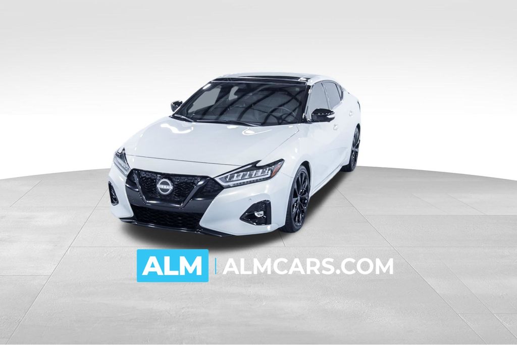 Pearl White Tricoat 2023 Nissan Maxima Sedan Front-Wheel Drive Continuously Variable Transmission