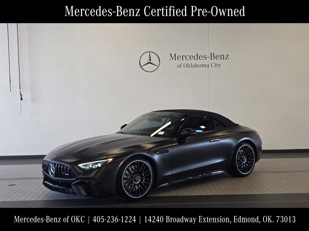 MANUFAKTUR Night Black Magno 2026 Mercedes-Benz SL-Class AMG SL 55 4MATIC Convertible All-Wheel Drive 9-Speed Automatic