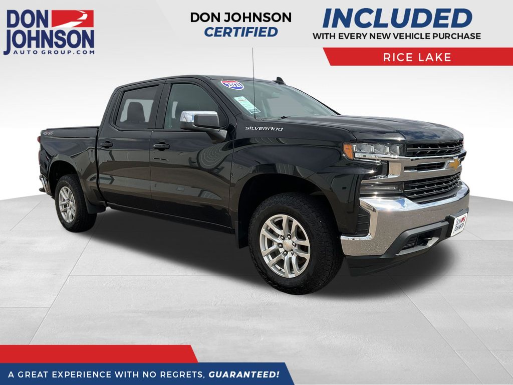 Black 2021 Chevrolet Silverado 1500 LT Crew Cab 4WD Pickup Truck Four-Wheel Drive 8-Speed Automatic