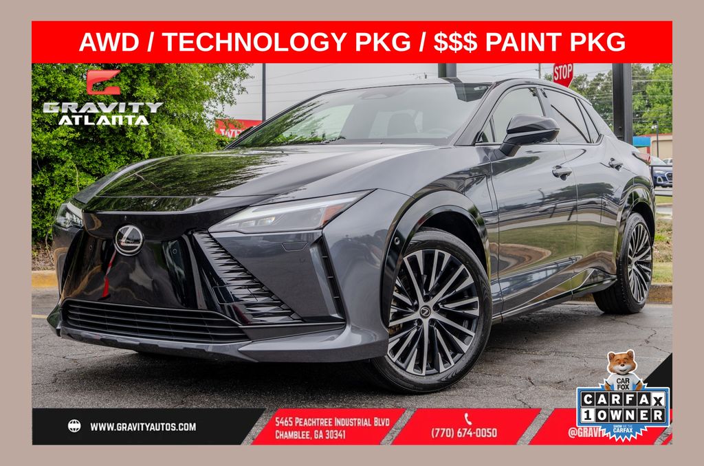 Cloudburst Gray/Black 2023 Lexus RZ 450e Premium AWD with 20 inch Wheels SUV / Crossover All-Wheel Drive Automatic