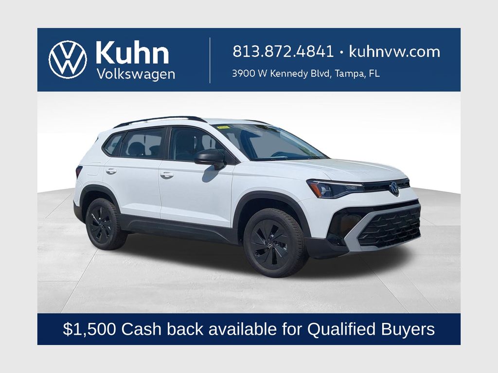 Pure White 2026 Volkswagen Taos SUV / Crossover Front-Wheel Drive 8-Speed Automatic