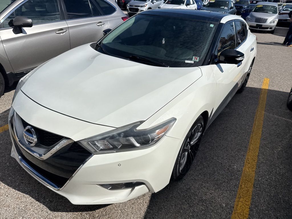 Pearl White 2016 Nissan Maxima Platinum Sedan Front-Wheel Drive Continuously Variable Transmission