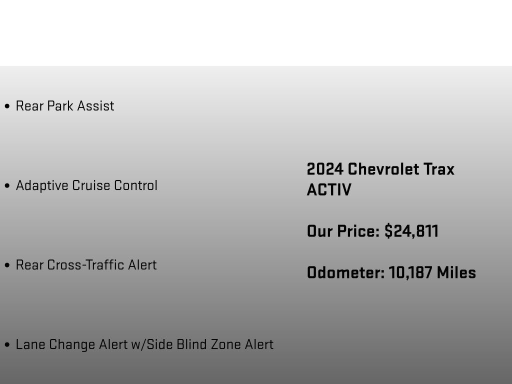 2024 Chevrolet Trax ACTIV Black at South Hills Kia