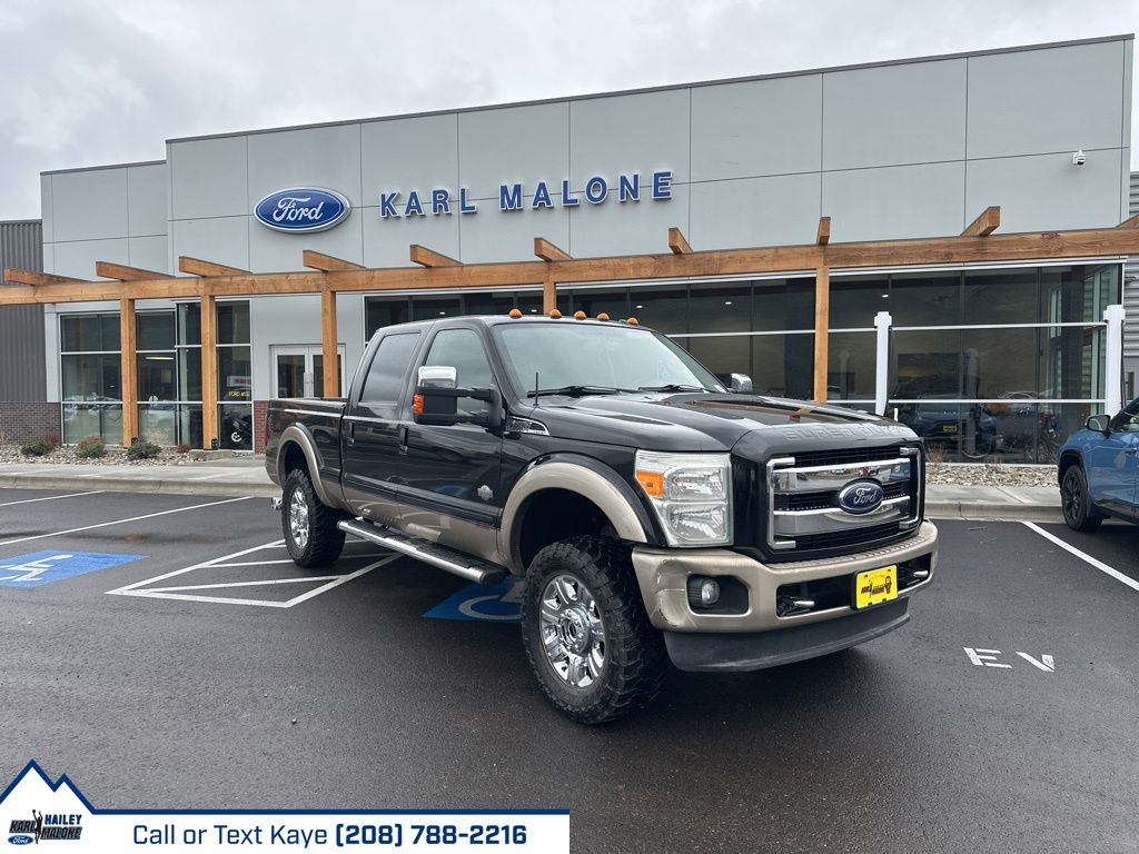 Tuxedo Black 2012 Ford F-350 Super Duty King Ranch Crew Cab 4WD Pickup Truck Four-Wheel Drive 6-Speed Automatic Overdrive