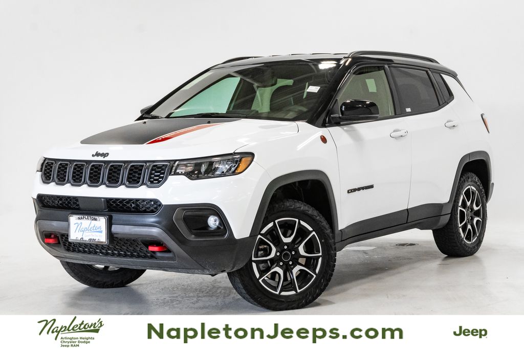 Bright White Clearcoat 2025 Jeep Compass Trailhawk 4WD SUV / Crossover Four-Wheel Drive 8-Speed Automatic