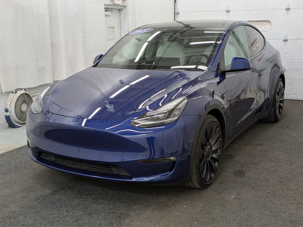 Deep Blue Metallic 2022 Tesla Model Y Performance AWD SUV / Crossover All-Wheel Drive 1-Speed Automatic