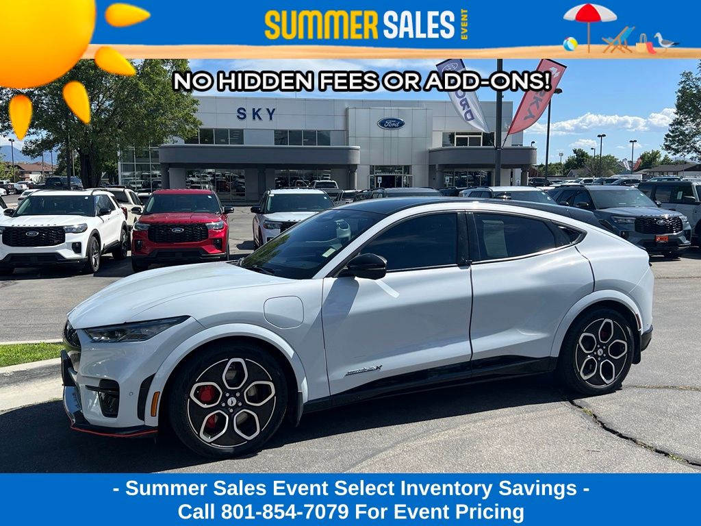 White Metallic 2023 Ford Mustang Mach-E SUV / Crossover All-Wheel Drive Automatic