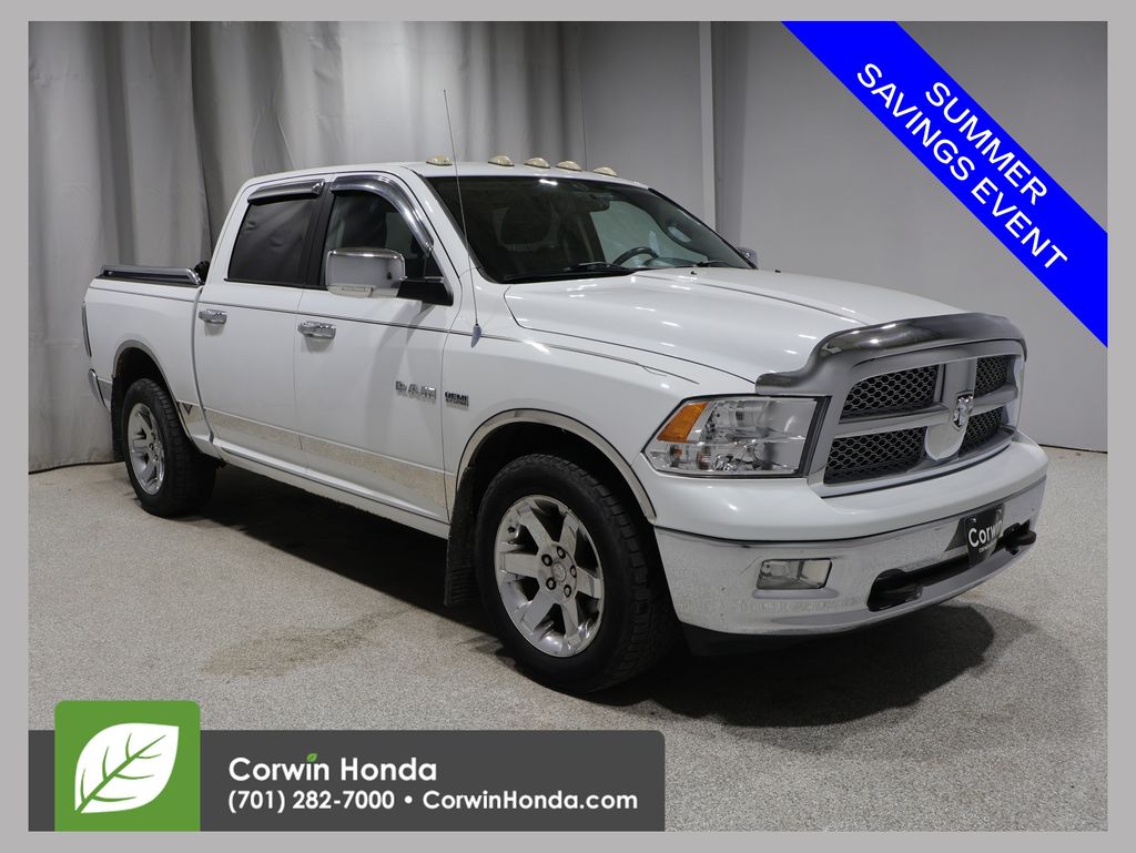 Bright White Clearcoat/Mineral Gray Metallic CC 2010 Dodge RAM 1500 Pickup Truck Four-Wheel Drive 5-Speed Automatic
