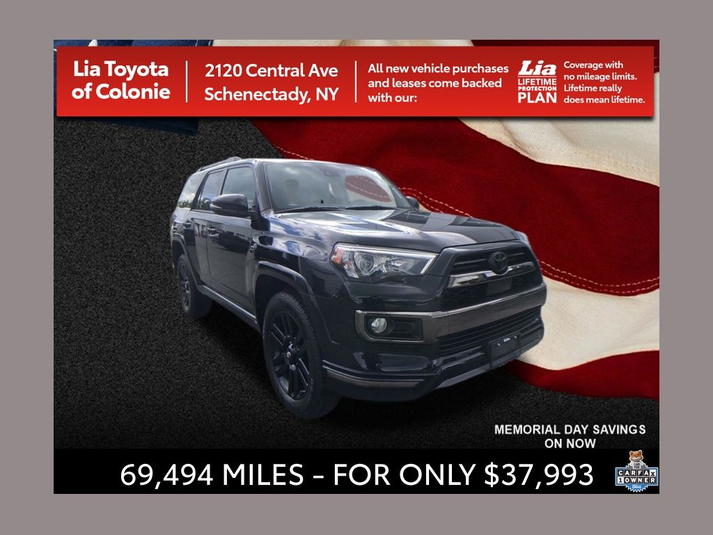 Midnight Black Metallic 2020 Toyota 4Runner Nightshade 4WD SUV / Crossover All-Wheel Drive 5-Speed Automatic Overdrive