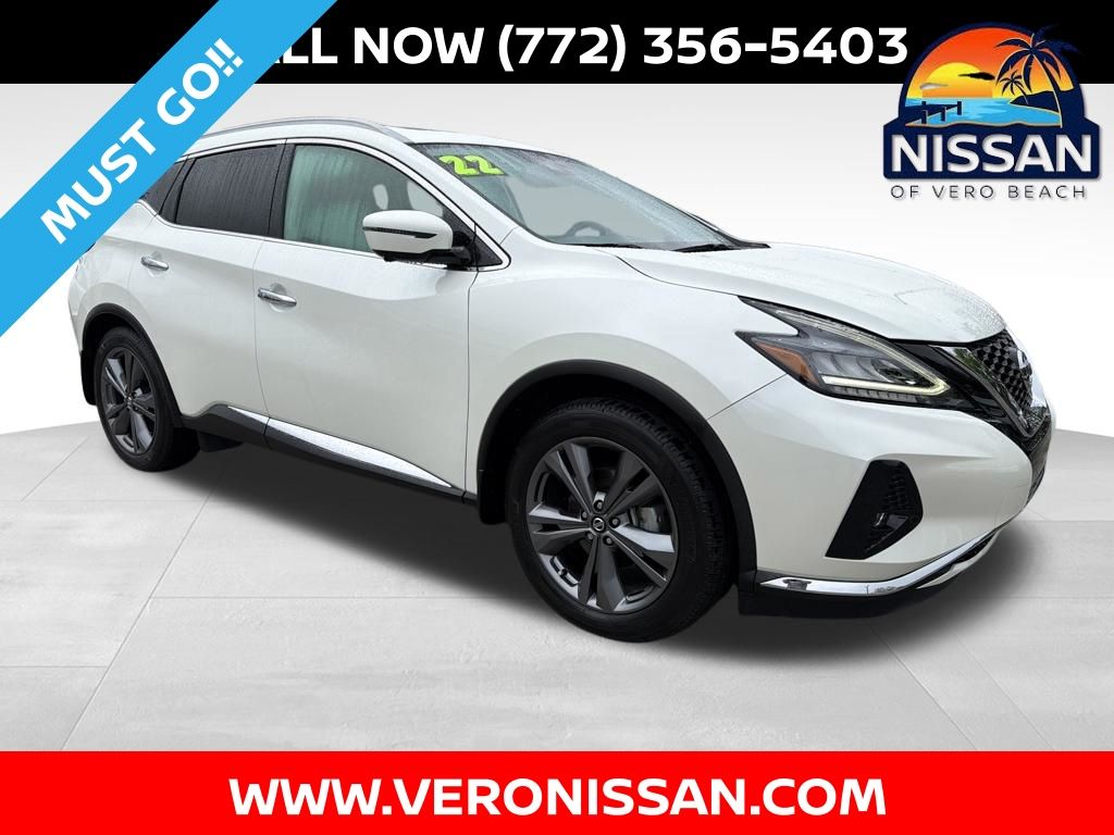 Pearl White 2022 Nissan Murano Platinum FWD SUV / Crossover Front-Wheel Drive Continuously Variable Transmission